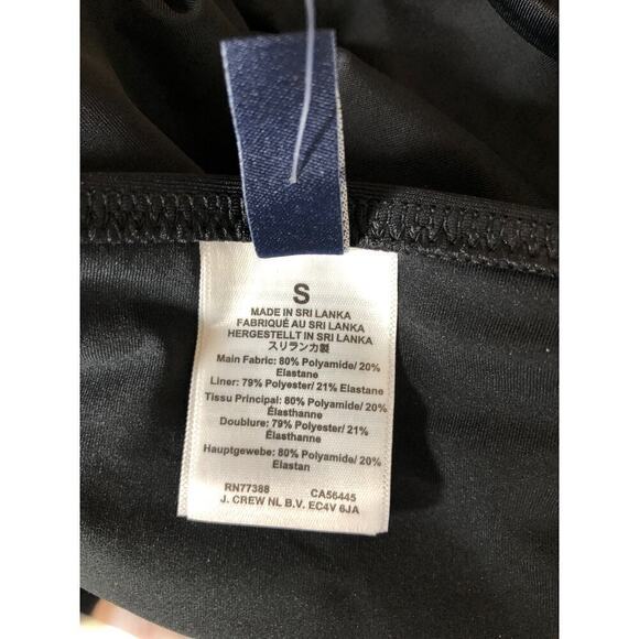 J. Crew Factory Scalloped One Piece Swimsuit in Black NWT Size Small - Picture 8 of 10